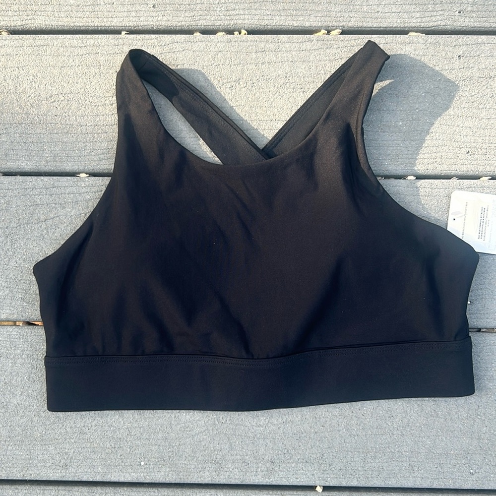 Fabletics Black Cross-Back Sports Bra